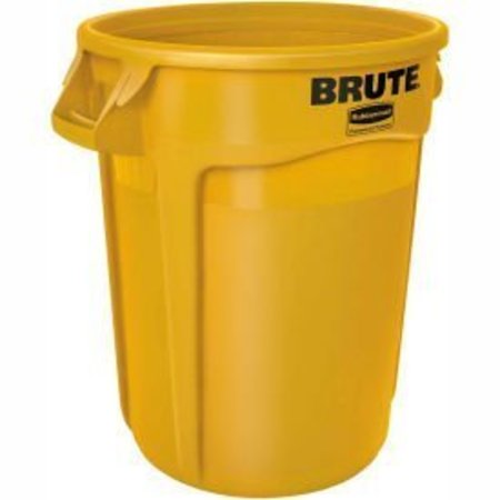 RUBBERMAID COMMERCIAL Rubbermaid Brute® 2620 Trash Container 20 Gallon - Yellow FG262000YEL